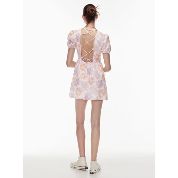 Aritzia Sunday Best Saida Floral Mini Babydoll Dress ~ Size Small - Picture 3 of 16